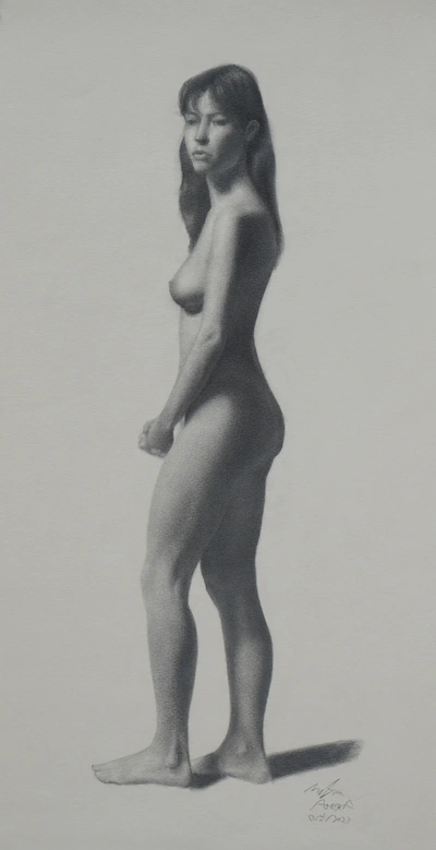 Angel Academy of Art Academic pencil drawing figure nude